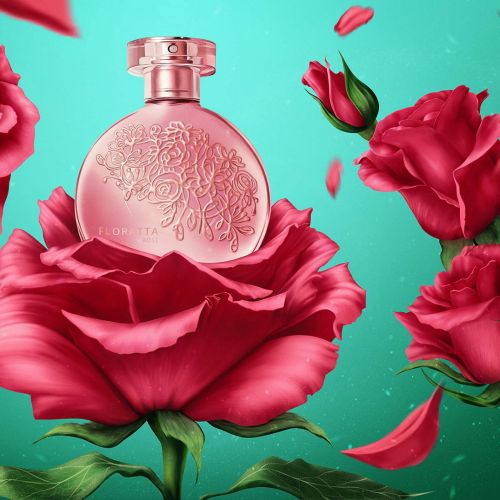The Floratta Rose fragrance packaging design