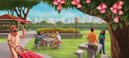 ブラジルのテレビ番組「パポ・デ・セグンダ」の絵画