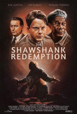 Póster fotorrealista de la película The Shawshank Redemption