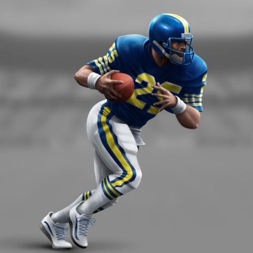 Realistic visual of football player