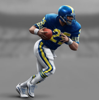 Realistic visual of football player