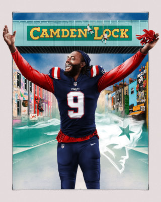 Camden Lock's portrait poster for NFL London Games