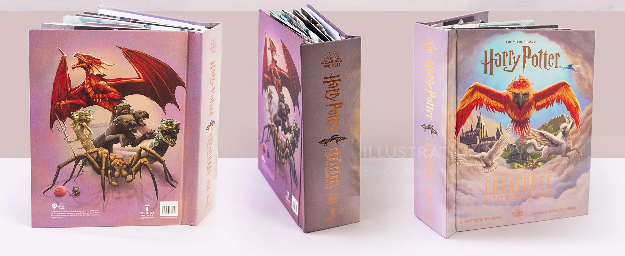Harry Potter collector's book with dragon illustration on cover