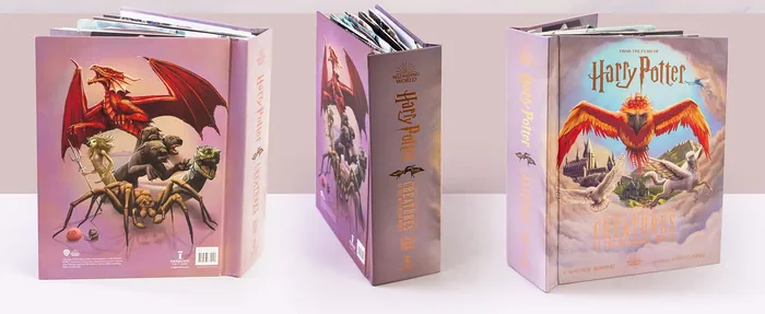Harry Potter collector's book with dragon illustration on cover