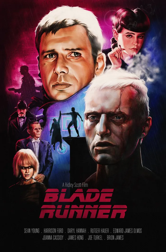 Advertising poster of "Blade Runner" movie