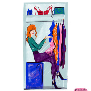 Women's wardrobe drawing