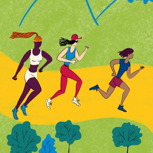 Dina Ruzha's sports illustration of running