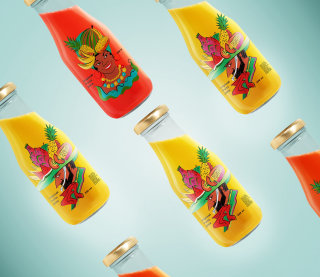 Ilustração da embalagem do suco tropical