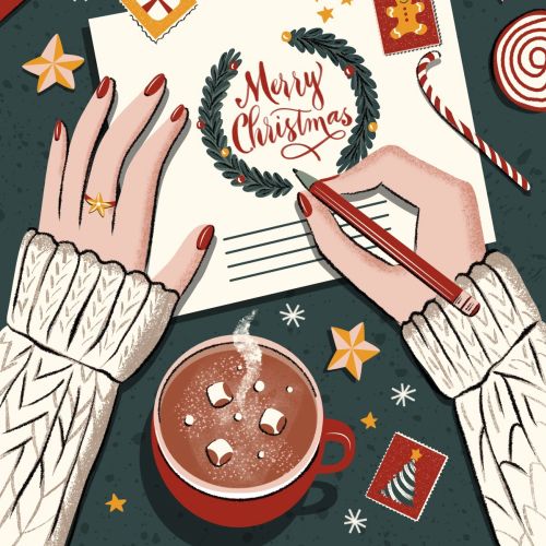 Christmas card design by Dina Ruzha