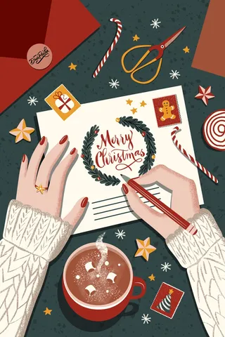 Christmas card design by Dina Ruzha