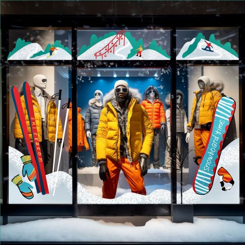 Display of Ski-season apparel