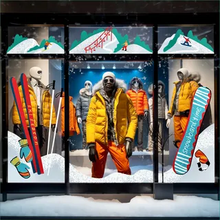 Display of Ski-season apparel