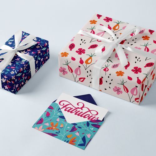 Floral pattern for packaging