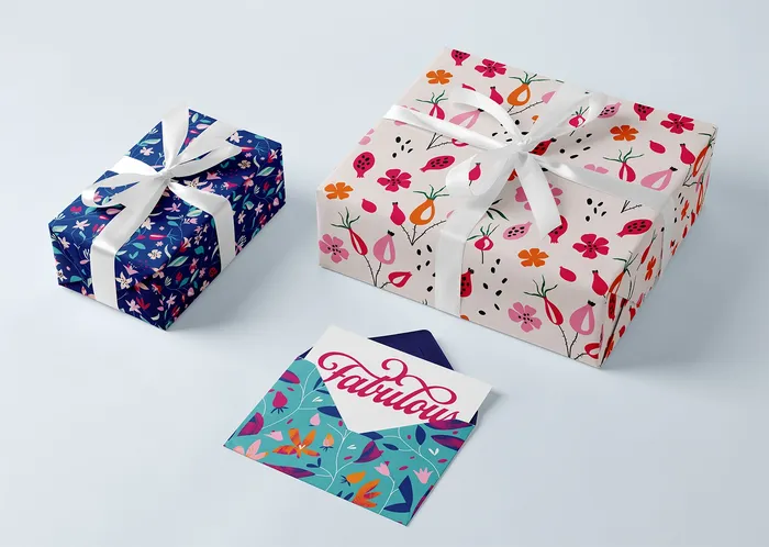 Floral pattern for packaging