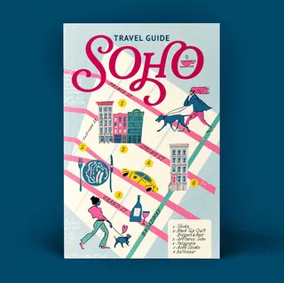 Mapa artístico do Soho NYC para o viajante errante