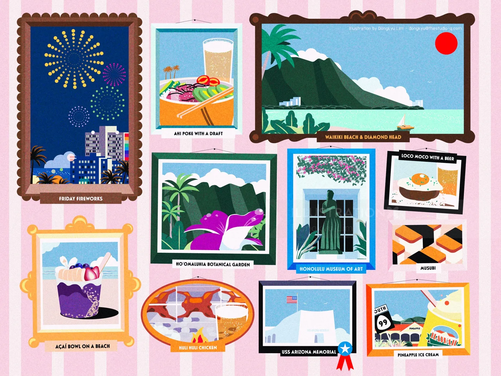 Hawaii-Reisekunst-Collage von Dongkyu Lim
