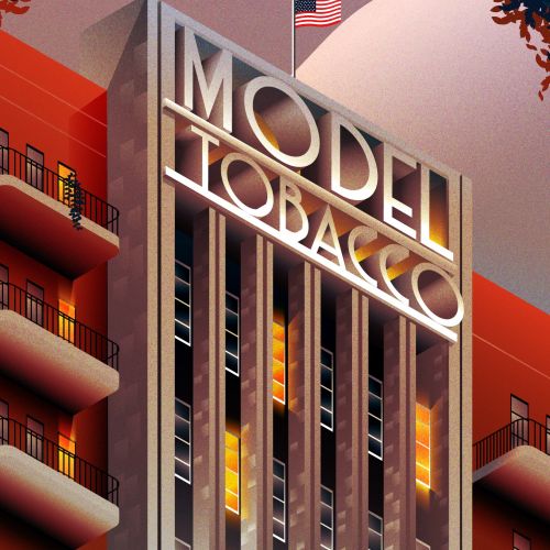 Dongkyu Lim illustration of Richmond's Model Tobacco building