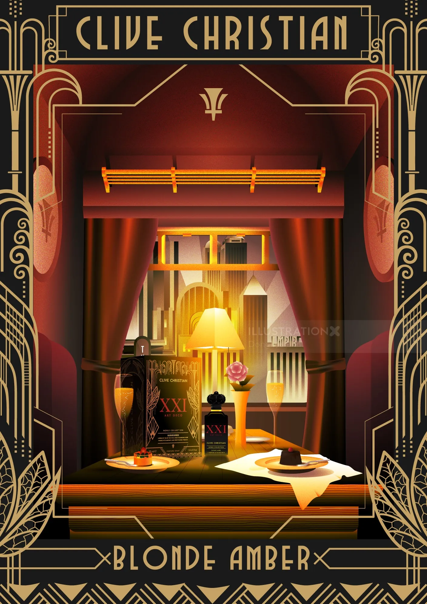 Clive Christian Art-Deco-Illustration von Dongkyu Lim