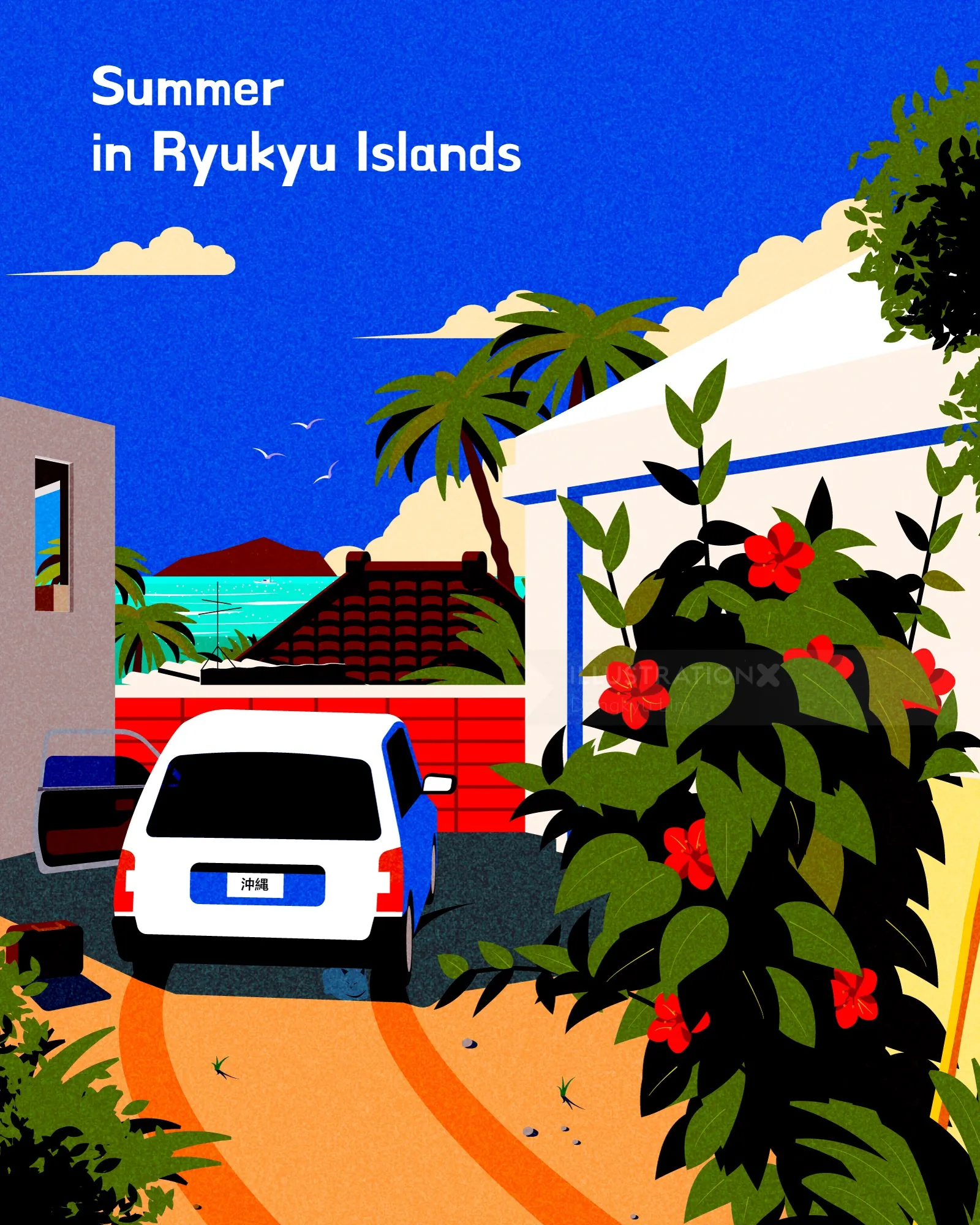 Summer in Okinawa street scene by Dongkyu Lim