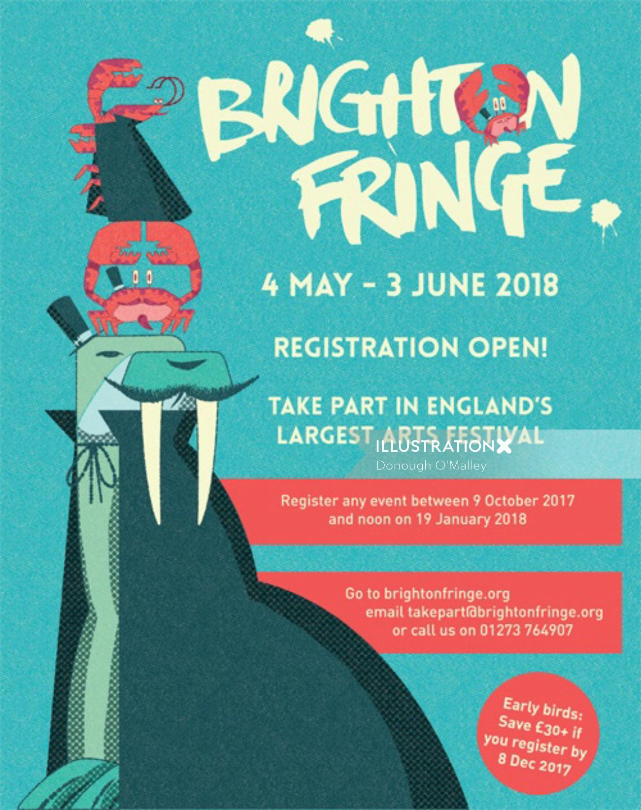 Marketing material for Brighton Fringe
