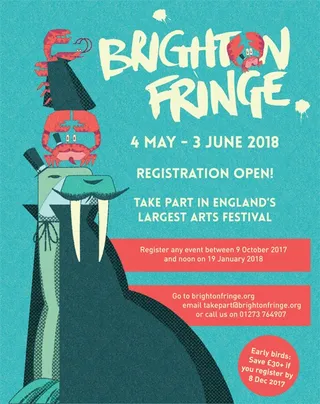 Marketing material for Brighton Fringe
