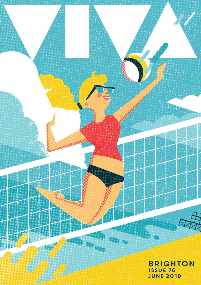 Cover illustration for Viva Brighton magazine