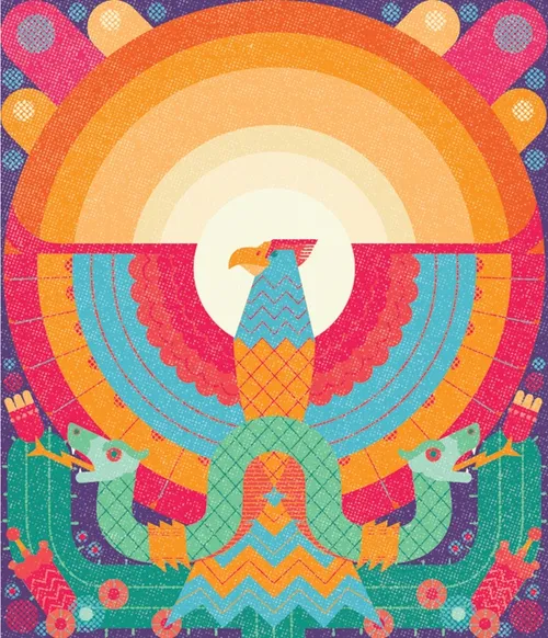 Illustration eines Bieretiketts für die Avant-Garde Brauerei in Kanada.