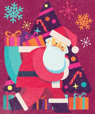 Santa Claus graphical illustration