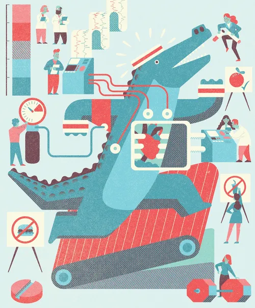 Redaktionelle Illustration zu Gesundheitsinitiativen