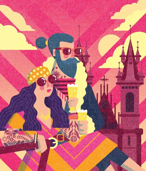Etikettendesign für eine Haute Boheme Bierdose