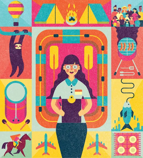 Grafisches Design für den Organisator eines Familientreffens