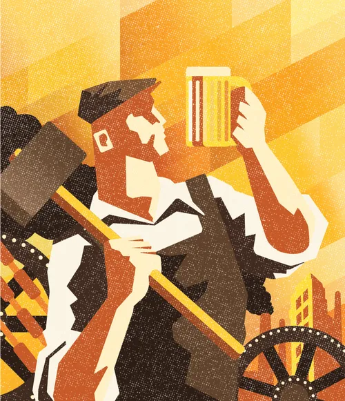 Etikettendesign für Dortmunder Bier