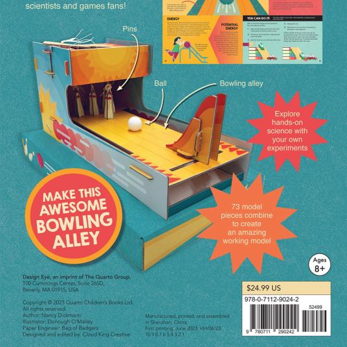 Artwork for the cover of a 'Bowling Alley Science' book