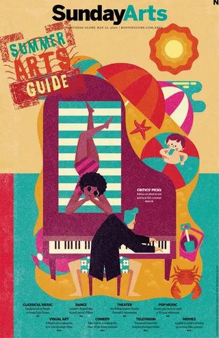 Cover illustration for The Boston Globe's Summer Arts edition