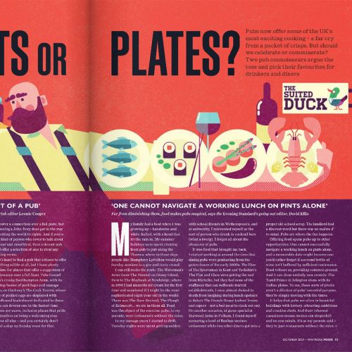 Editorial on Pints or Plates for Waitrose food magazine