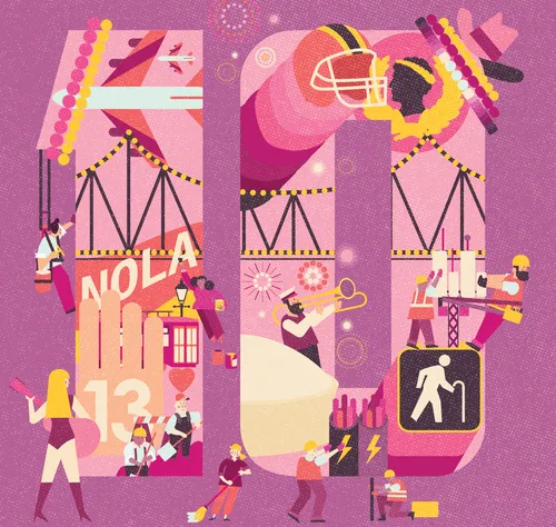 Donough O'Malley illustriert die Top 10 2025 des Biz New Orleans Magazins