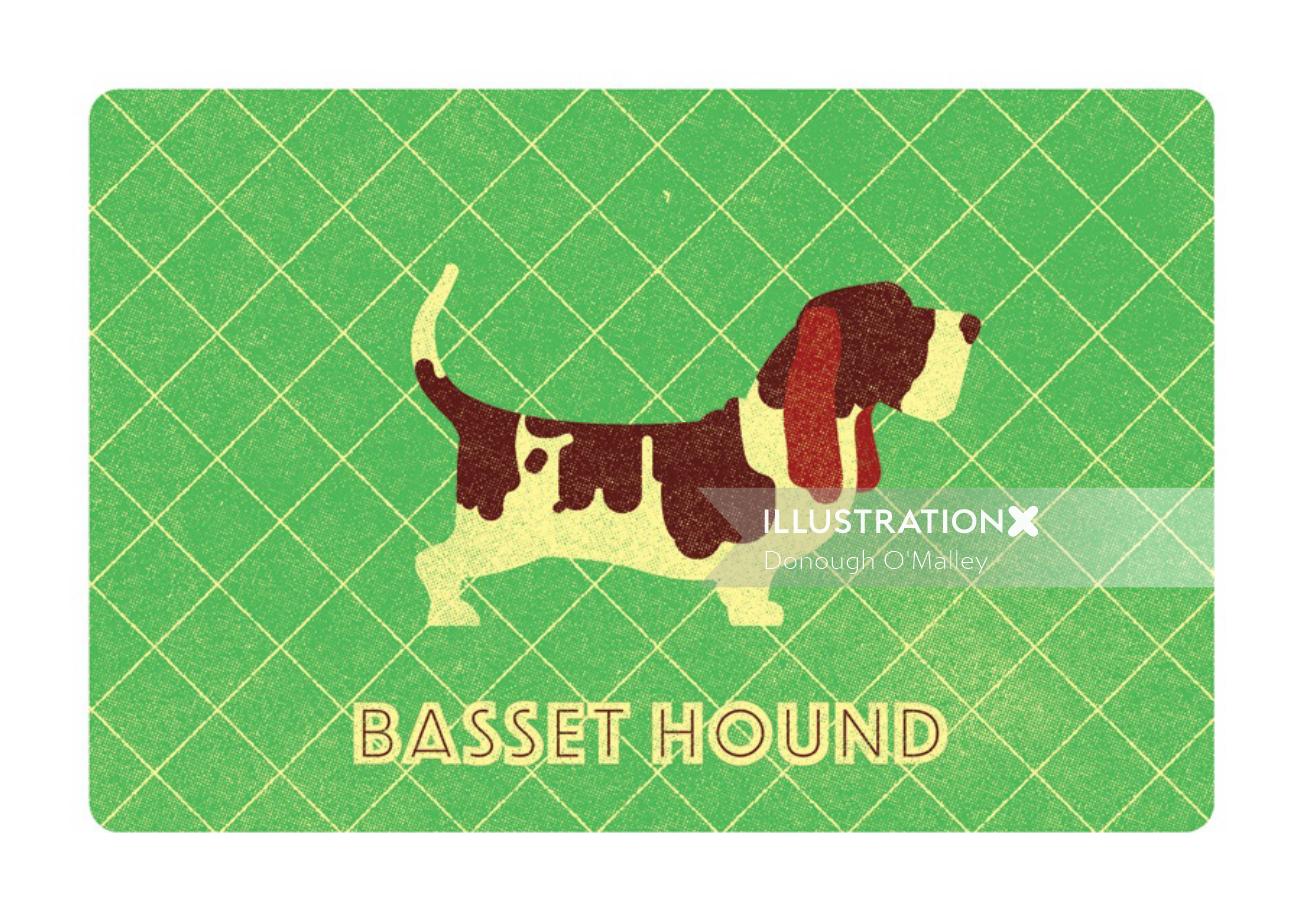 Basset Hound Greeting Card
