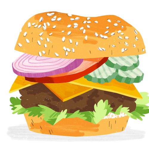 Cheeseburger graphic design  
