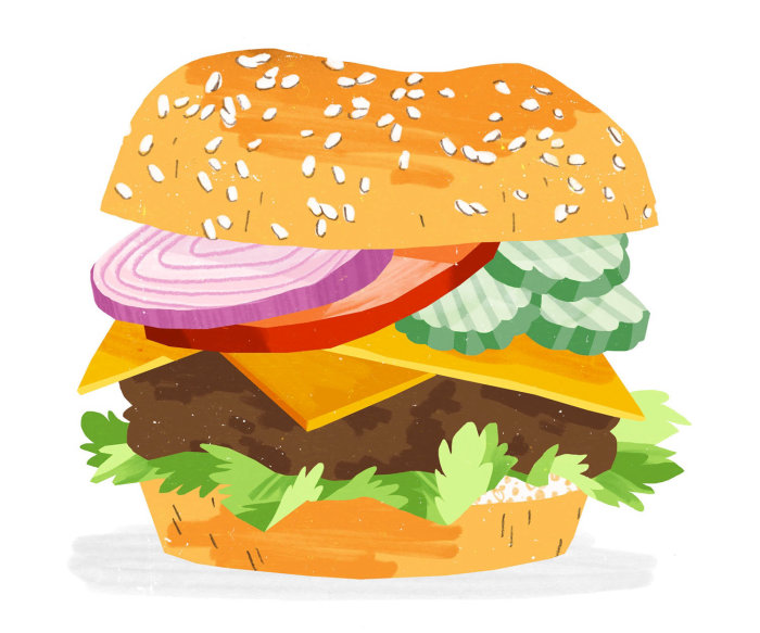Cheeseburger graphic design  