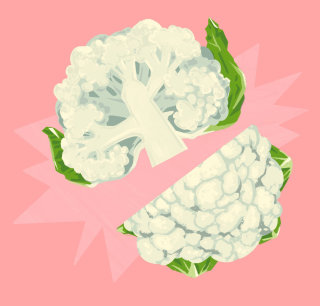 Ilustración de comida de coliflor 