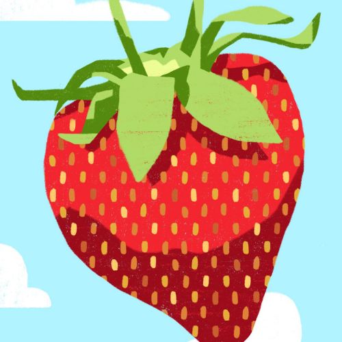 Food illustration of strawberry