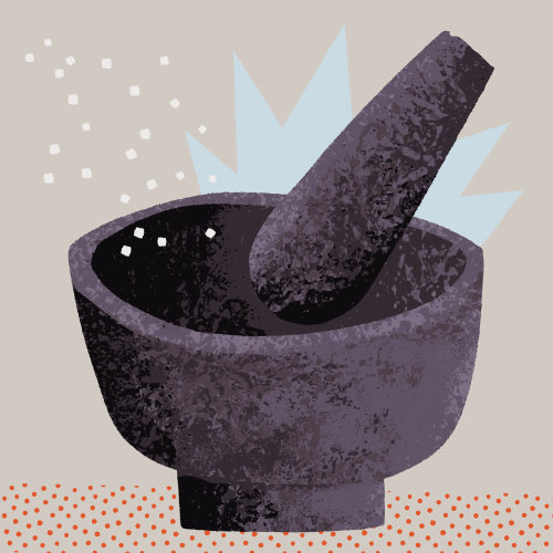 Graphic Mortar and Pestle