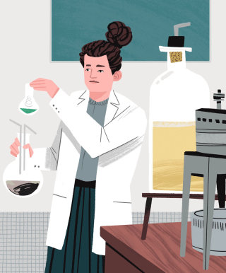 Personas Marie Curie en el laboratorio