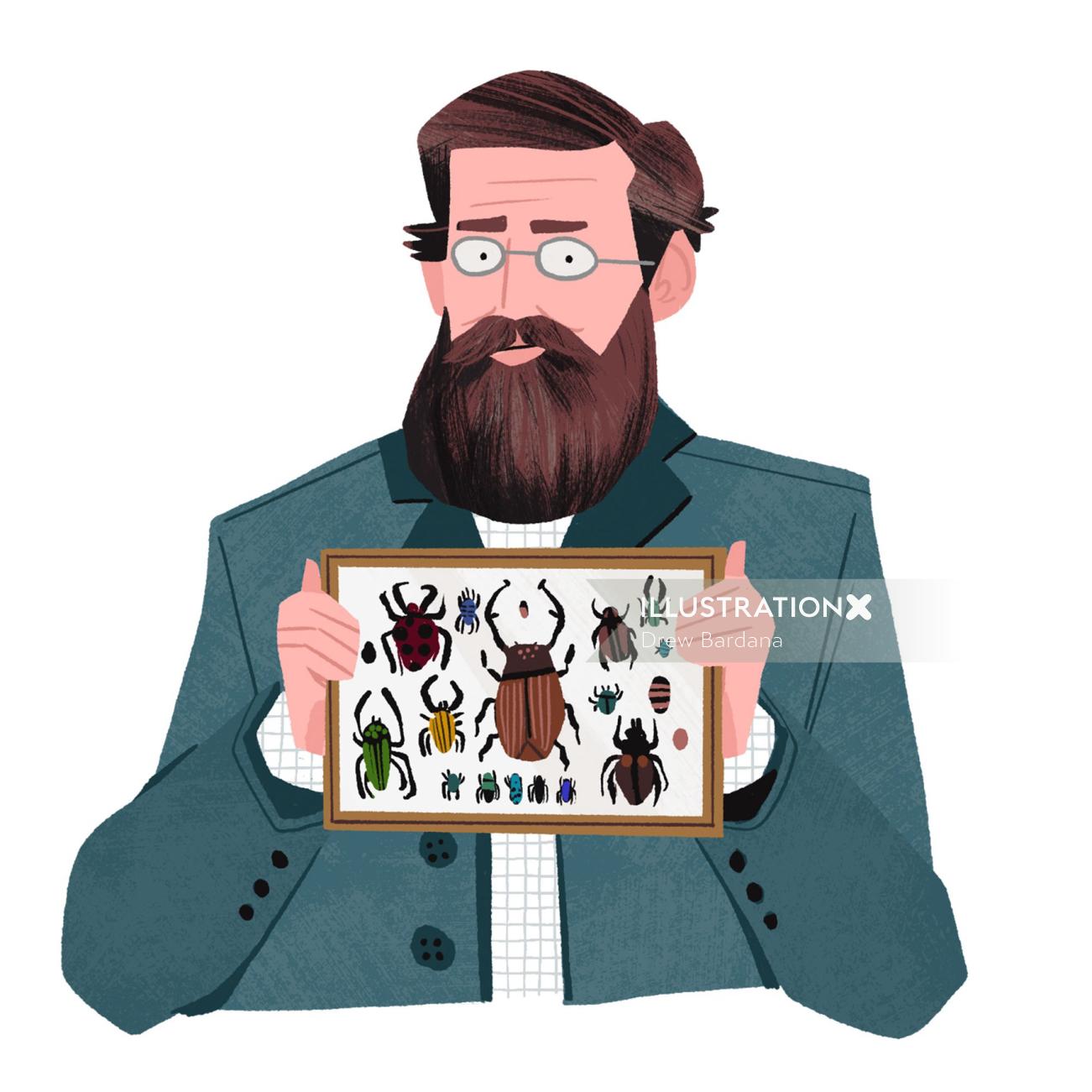 People Alfred Russel and His Beetle Collection