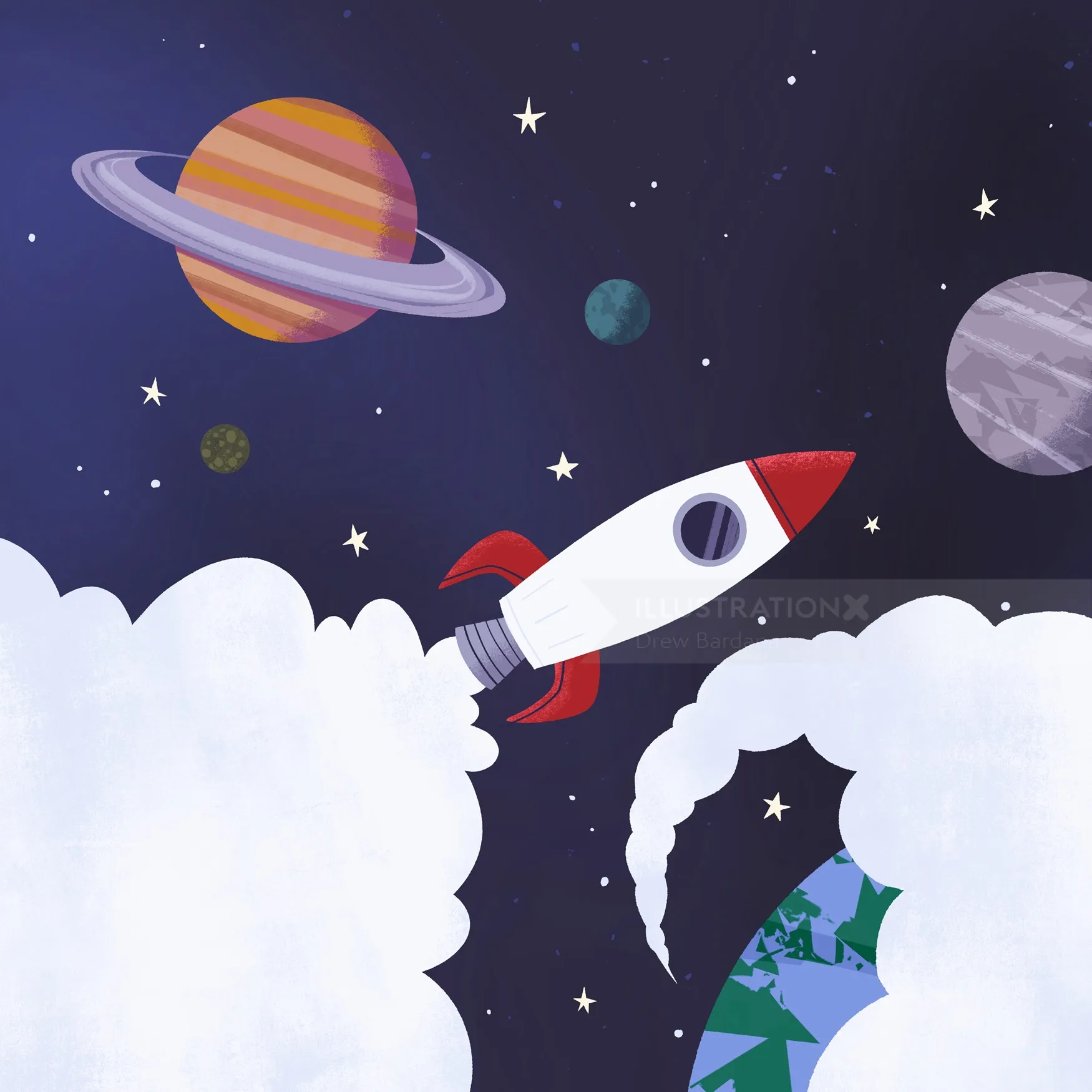 Technologie Weltraumraketenstart
