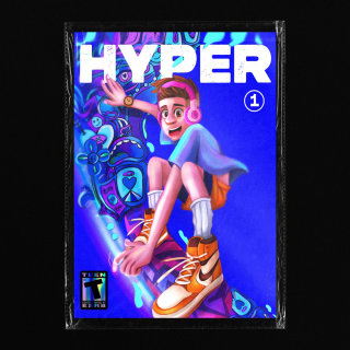 Doodle art cover jacket for Hyper magazine