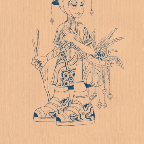 Timeless character design featuring the Vietnamese Áo Dài