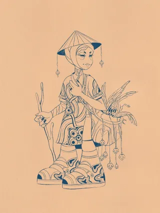 Timeless character design featuring the Vietnamese Áo Dài