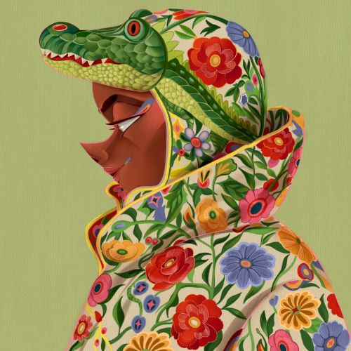 A fashion portrait inspired by the Crocodail theme