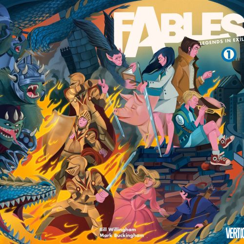 Comic style cover for Fables 1 : Legends in Exile